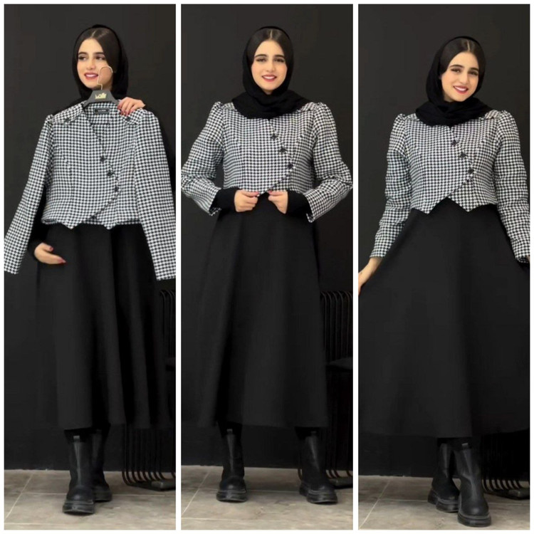 خرید اینترنتی و آنلاین ست کت و سارافون دامون کد 82000