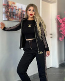 خرید و مشاهده قیمت سه تیکه کراپ سویشرت شلوار وی ال کد 81250