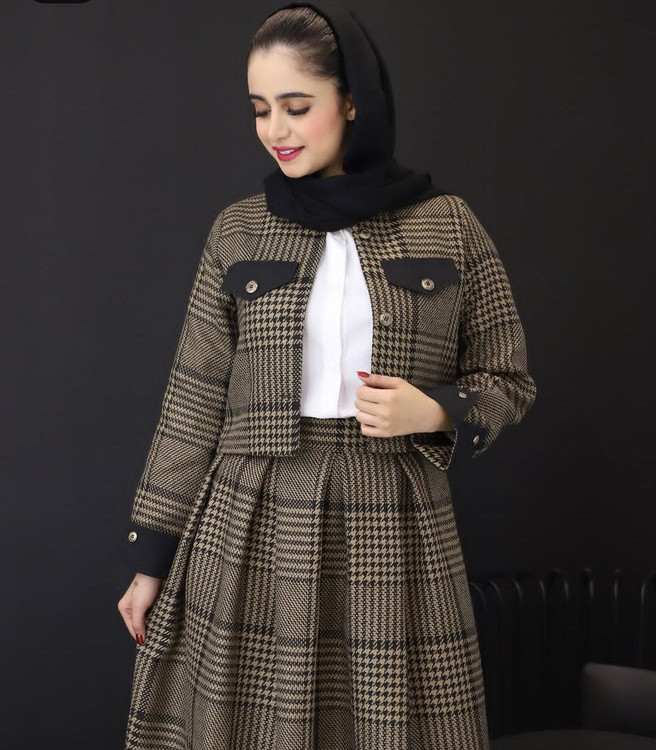 سفارش و مشاهده قیمت کت و دامن نیلوفر کد 99405