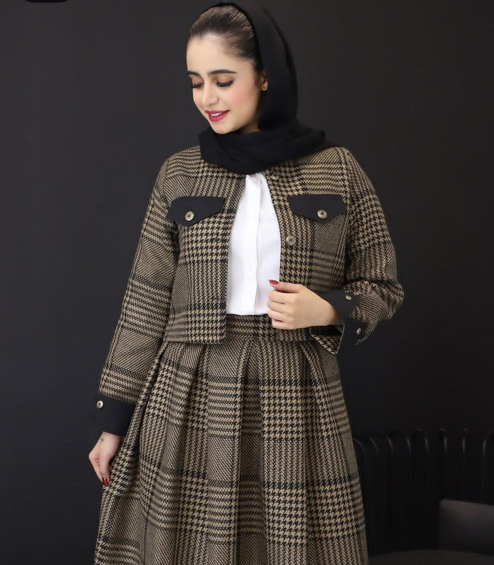 سفارش و مشاهده قیمت کت و دامن نیلوفر کد 99405