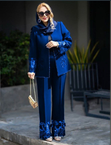 خرید اینترنتی و آنلاین کت و شلوار مدل نگاه مروارید دوزی کد 4865