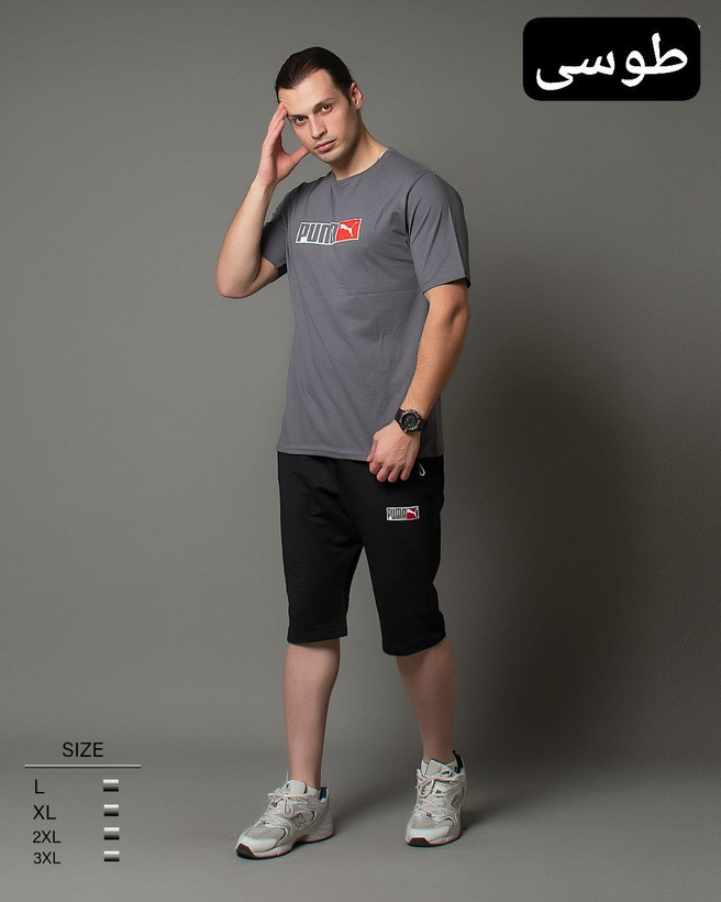 خرید اینترنتی و آنلاین ست تیشرت شلوارک مردانه پوما کد 4489