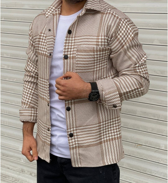 خرید اینترنتی و آنلاین پیراهن مردانه پشمی کد 82714