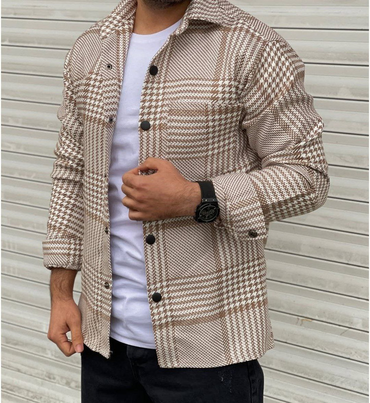 خرید اینترنتی و آنلاین پیراهن مردانه پشمی کد 82714