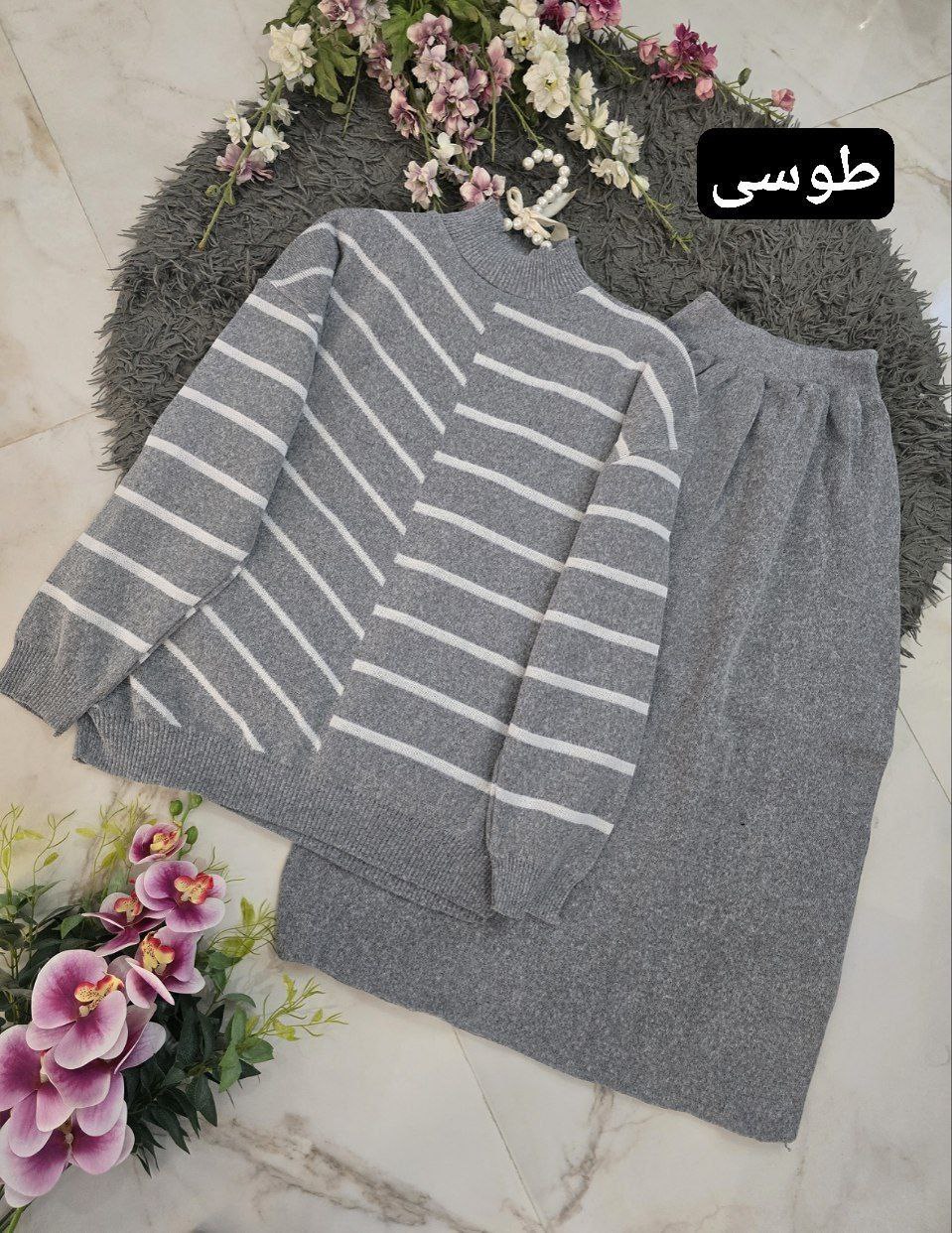 سفارش و خرید اینترنتی بلوز دامن بافت کد 80755