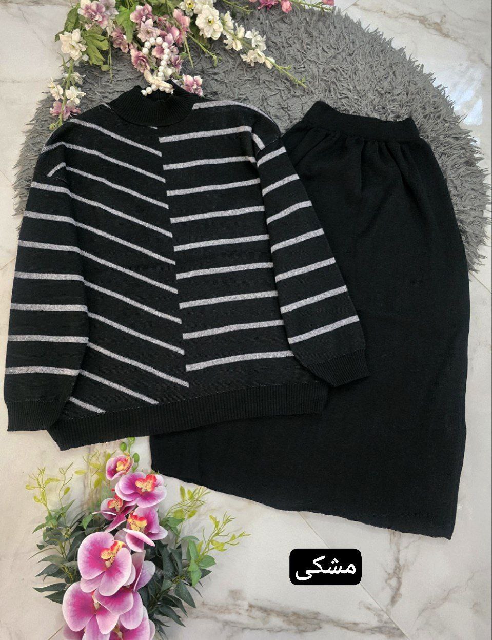 خرید و مشاهده قیمت بلوز دامن بافت کد 80755