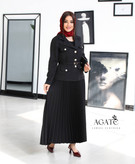 خرید آنلاین ست کت و دامن پلیسه جیران کد 81920