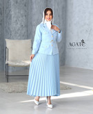 سفارش و خرید اینترنتی ست کت و دامن پلیسه جیران کد 81920