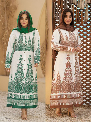 خرید اینترنتی ماکسی مانتویی پیچک کد 6300