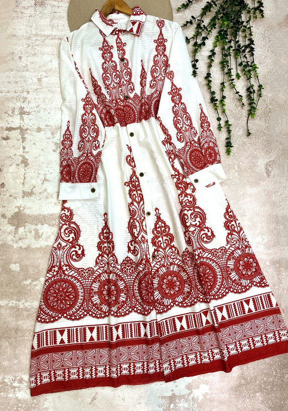 خرید و مشاهده قیمت ماکسی مانتویی پیچک کد 6300