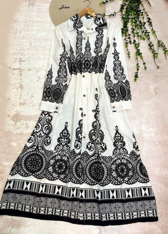 خرید آنلاین ماکسی مانتویی پیچک کد 6300