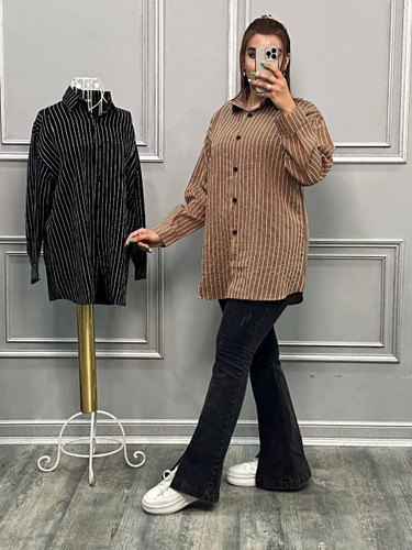 خرید اینترنتی و آنلاین شومیز مانتویی پلوتی مدل ویشکا کد 69167