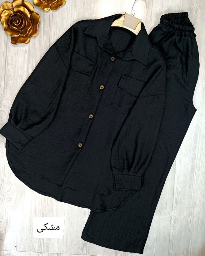 خرید اینترنتی ست کروز مانتو شلوار مدل نرمین کد 86122