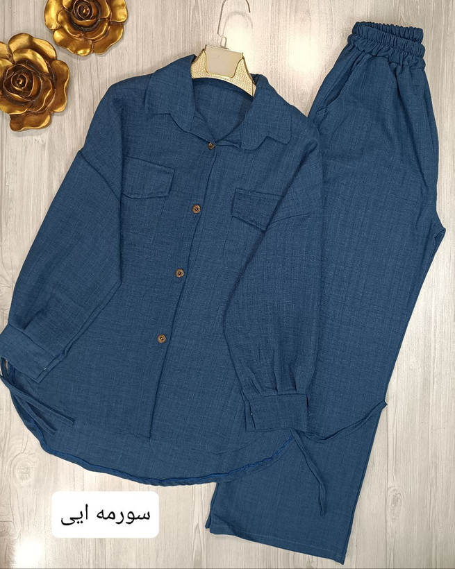 سفارش ست کروز مانتو شلوار مدل نرمین کد 86122