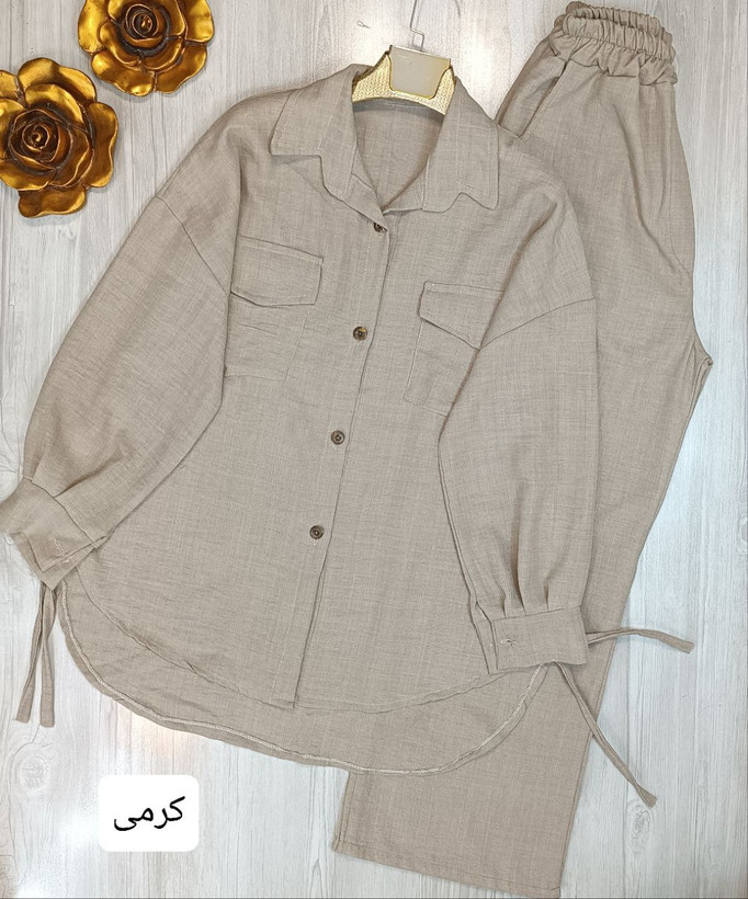 ست کروز مانتو شلوار مدل نرمین کد 86122خرید