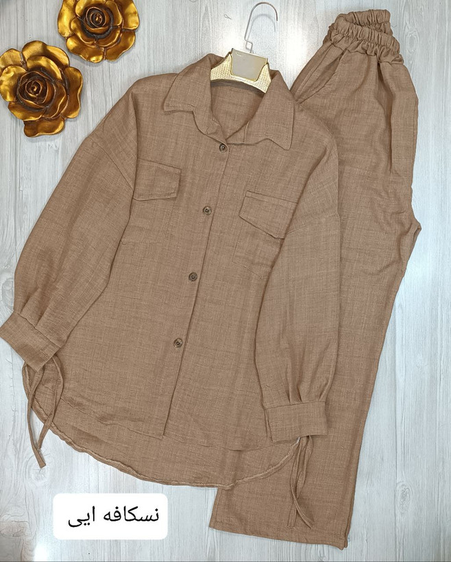 خرید اینترنتی و آنلاین ست کروز مانتو شلوار مدل نرمین کد 86122