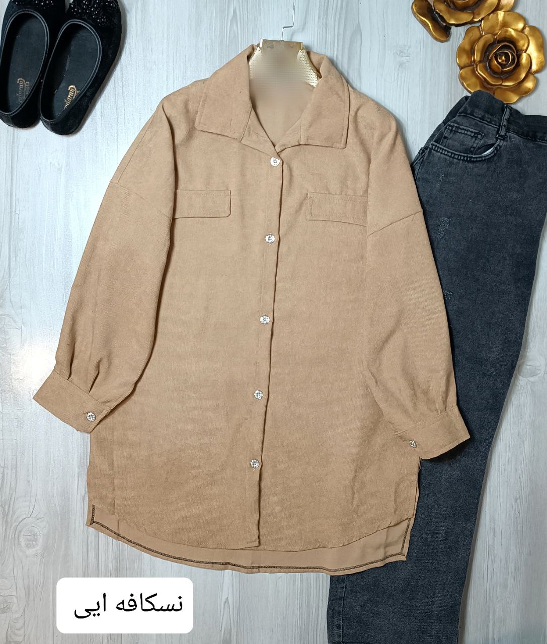 خرید و سفارش اینترنتی مانتو پاییزه مدل حدیث کد 80036