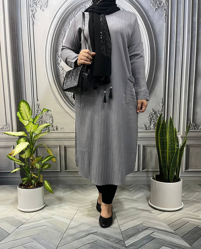 خرید و سفارش اینترنتی کفتان دو جیب یقه گرد کد 5804