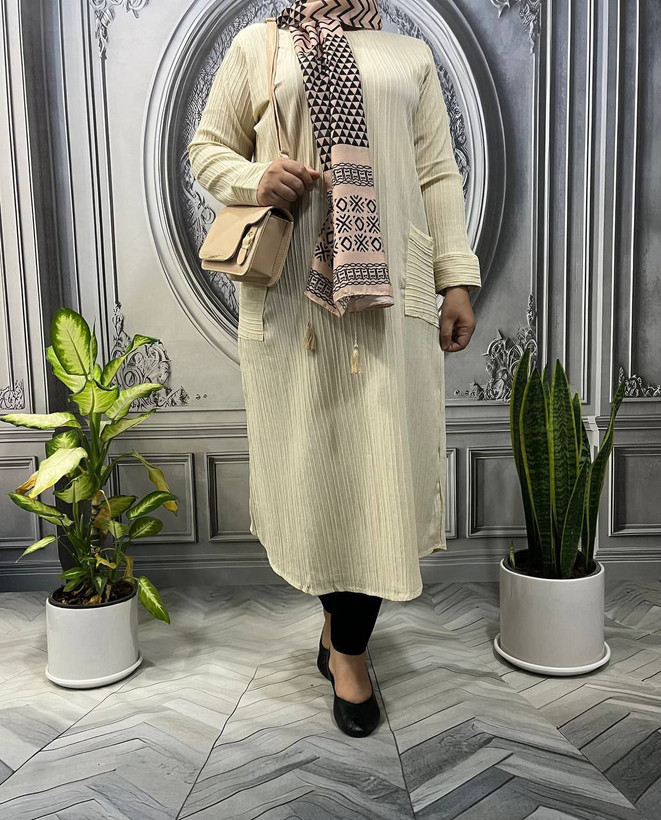 خرید و مشاهده قیمت کفتان دو جیب یقه گرد کد 5804