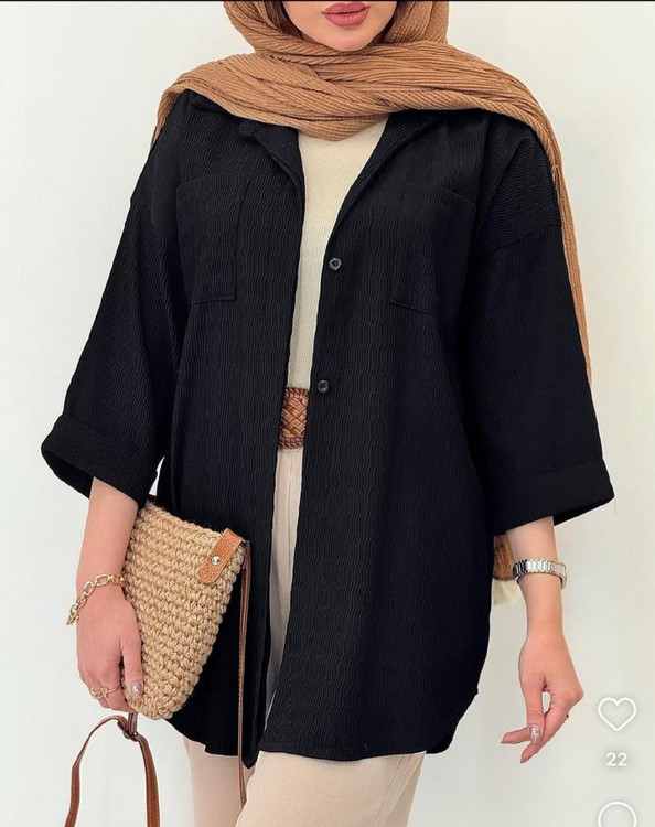 سفارش و مشاهده قیمت شومیز مانتویی آیتان کد ۳۱۴۱