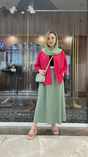 خرید اینترنتی شومیز مانتویی هلن کد 86432