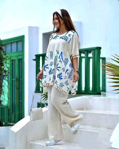 خرید ست پانچ و شلوار پریشاه کد ۳۲۰۵