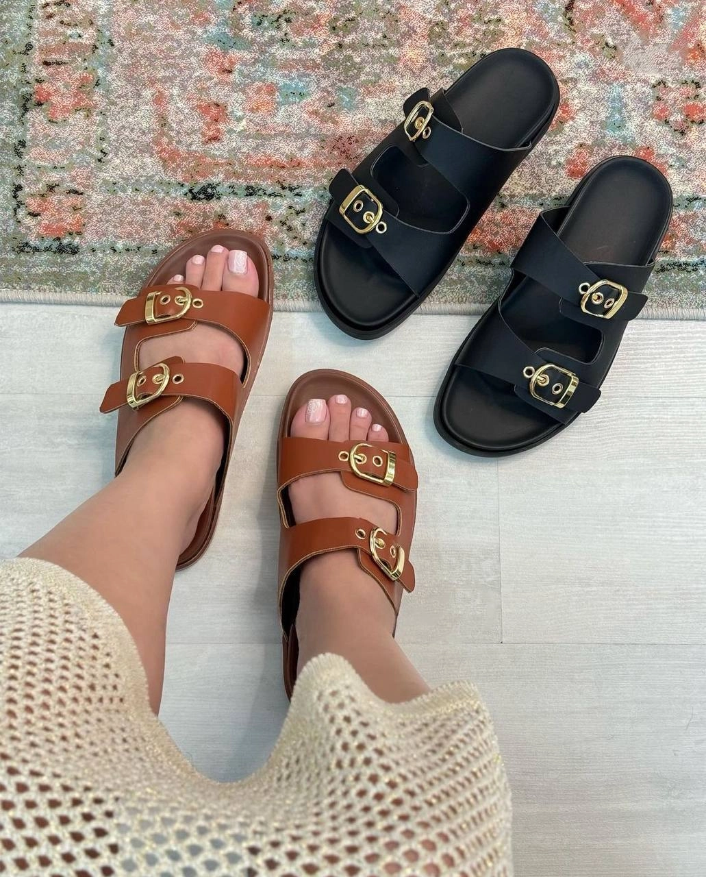 سفارش صندل دو سگک زارا کد ۳۲۴۰