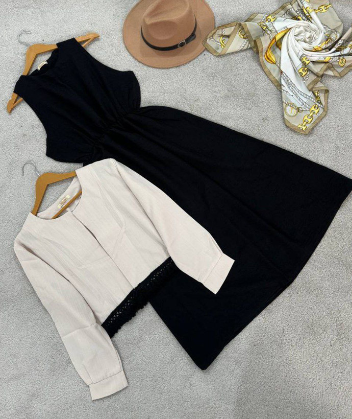 خرید و مشاهده قیمت کت سارافون ریش دار کد 86608