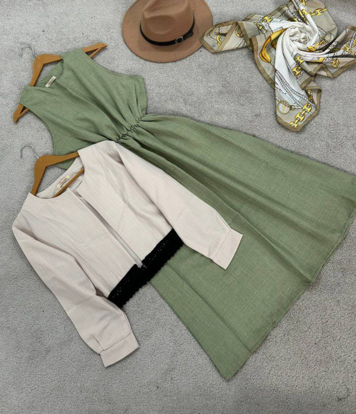 خرید اینترنتی کت سارافون ریش دار کد 86608