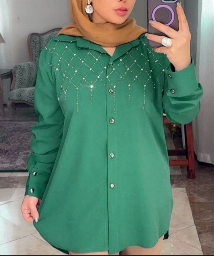 خرید شومیز نگین دار کد 86561