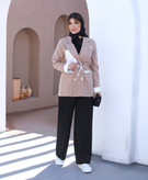 سفارش مانتو دیپلمات جیب گلدوزی مزون دوزی کد ۳۲۹۰