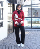 سفارش اینترنتی و آنلاین مانتو دیپلمات جیب گلدوزی مزون دوزی کد ۳۲۹۰