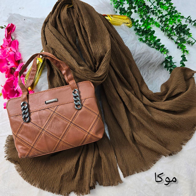 سفارش اینترنتی ست کیف و شال تکه دوزی کد 86722