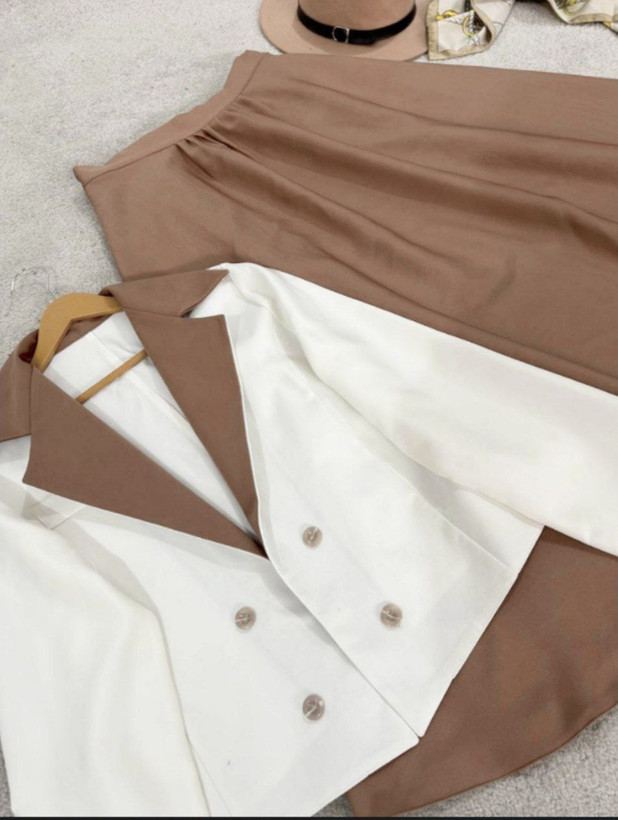 خرید و سفارش آنلاین کت و دامن تابان کد 86747