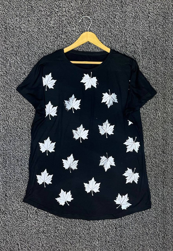 سفارش تیشرت زنانه چاپ برگ کد 4104