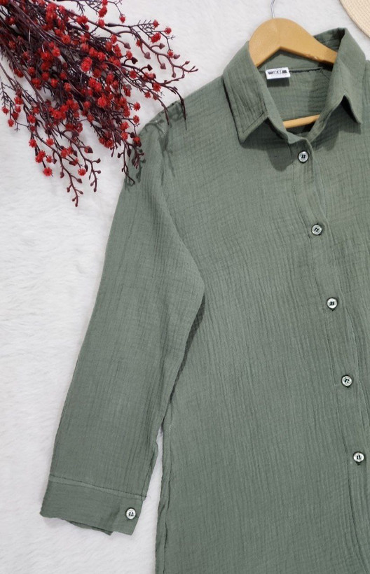 سفارش اینترنتی و آنلاین شومیز مانتویی تابستانه میلا کد 86807