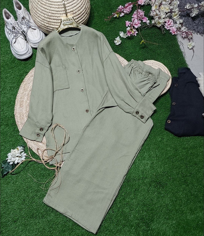 خرید اینترنتی ست شومیز شلوار کنفی بهاره کد 86934