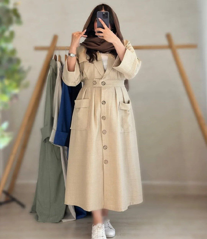 خرید اینترنتی مانتو بلند صوفیا کد 52644