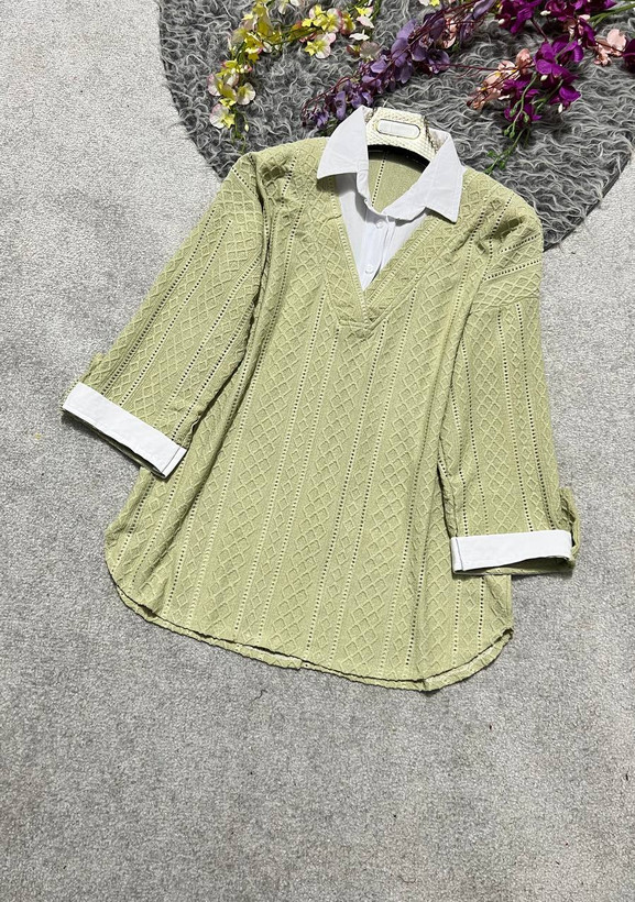 سفارش و مشاهده قیمت شومیز یقه سفید کد 100519