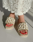 مشاهده قیمت صندل طبی کنفی صدف دوزی شده کد ۳۴۴۳