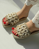 صندل طبی کنفی صدف دوزی شده کد ۳۴۴۳خرید اینترنتی