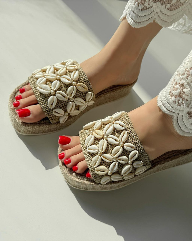 صندل طبی کنفی صدف دوزی شده کد ۳۴۴۳خرید اینترنتی