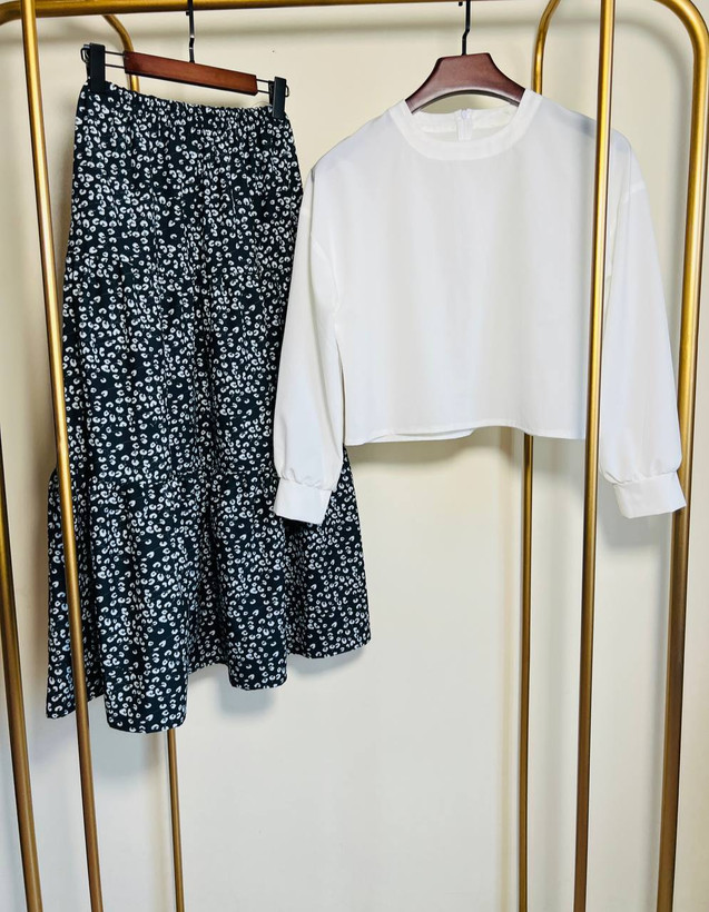 سفارش اینترنتی شومیز دامن مدل مستانه کد 87127