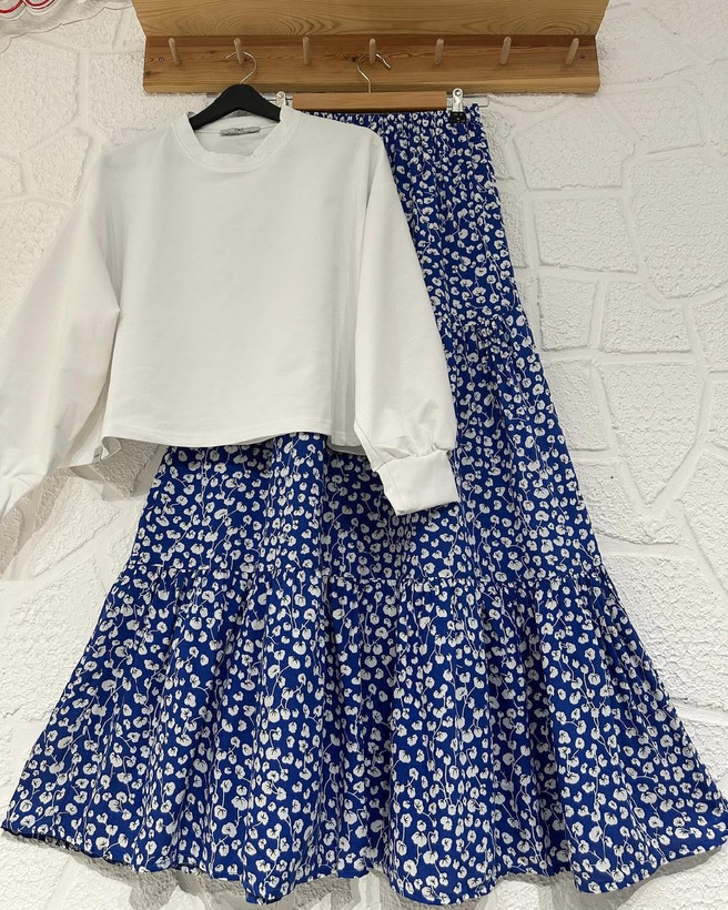 خرید شومیز دامن مدل مستانه کد 87127