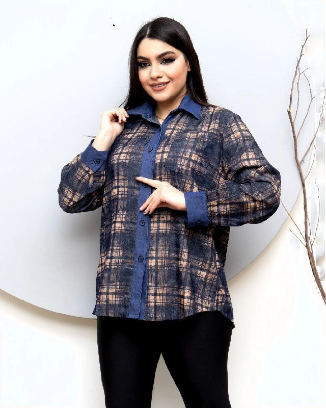 سفارش شومیز چهارخونه ریما کد 6231