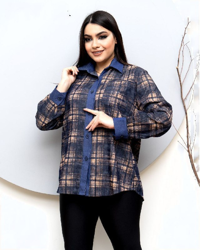 سفارش شومیز چهارخونه ریما کد 6231