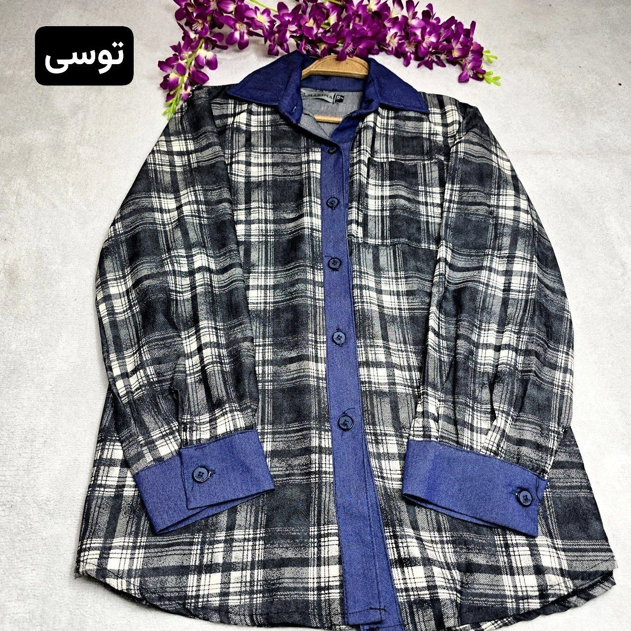 خرید شومیز چهارخونه ریما کد 6231