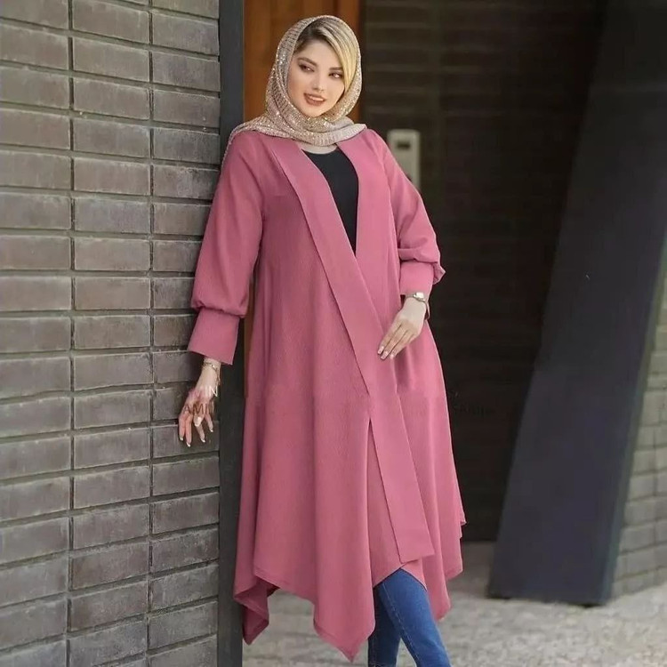 خرید آنلاین مانتو کرپ حریر ساحل کد 42623