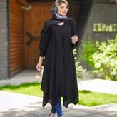 سفارش مانتو کرپ حریر ساحل کد 42623