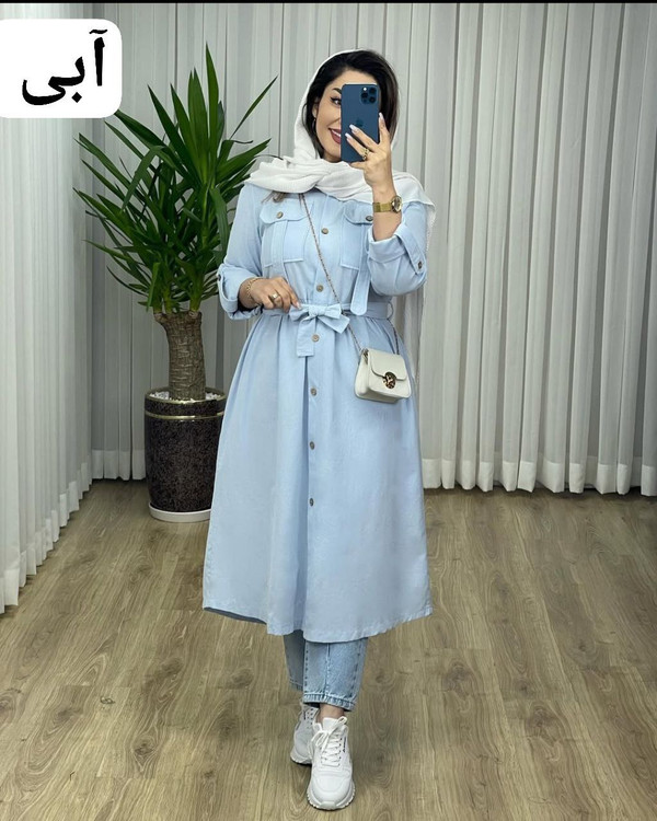 خرید مانتو بلند ژیوا کد 87338